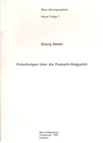 Forschungen �ber die Pessach-haggadah