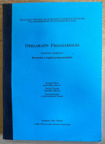 Szeredi Pter - Benk Tams - Deklaratv Programozs (Bevezets a logikai programozsba)