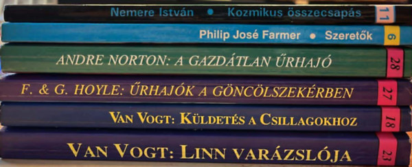 Philip José Farmer, F. és G. Hoyle, Van Vogt, André Norton Nemere István - Science Fiction & fantasy - könyvcsomag