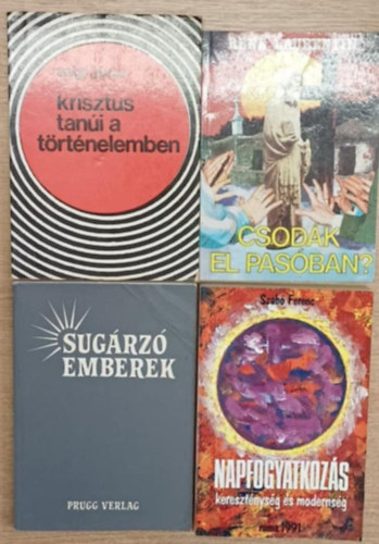 Ren� Laurentin, Szab� Ferenc Salg� J�nos - 4 db vall�sos k�nyv: Krisztus tan�i a t�rt�nelemben - Csod�k El Pas�ban? - Sug�rz� emberek - Napfogyatkoz�s (Kereszt�nys�g �s moderns�g)
