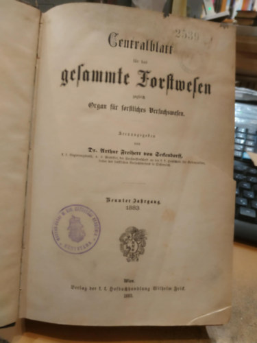 Arthur Freiherr von Seckendorff - Centralblatt f�r die gesammte forstwesen