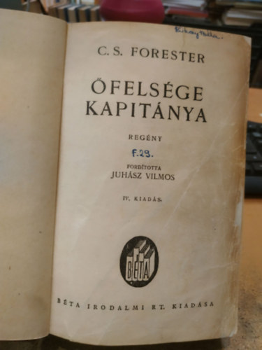 C. S. Forester - �fels�ge kapit�nya