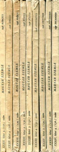 9db Magyar Szemle 1938. (127, 128, 129, 130, 131, 132, 134, 135, 136. szm)