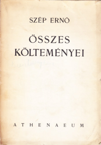 Szp Ern - Szp Ern sszes kltemnyei (1908-1938)