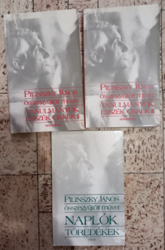 Pilinszky János - 3 db könyv: Pilinszky János összegyűjtött művei - Naplók, töredékek + Versek + Beszélgetések