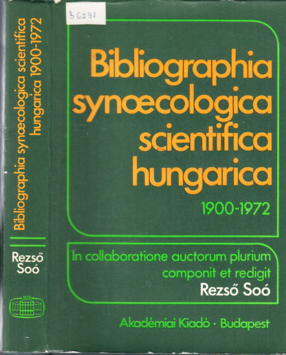 Rezs So - Bibliographia synoecologica scientifica hungarica 1900-1972