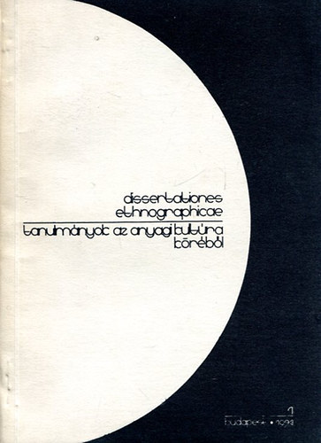 T�lasi Istv�n  (szerk.) - Tanulm�nyok az anyagi kult�ra k�r�b�l I.