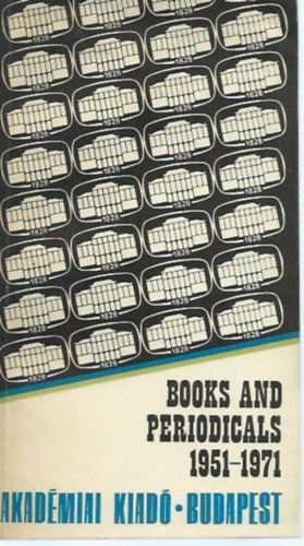 Katalin Fillencz - Books and Periodicals 1951-1971