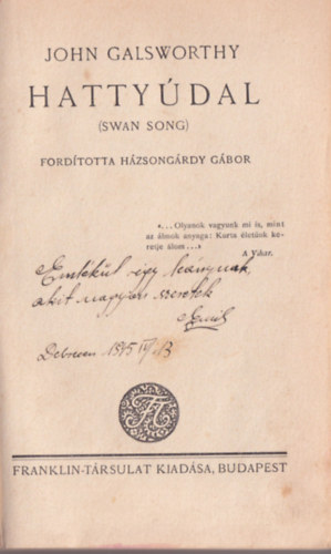 John Galsworthy - Hatty�dal