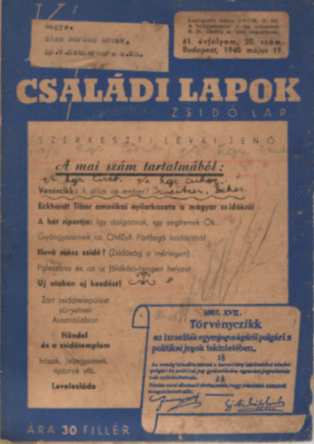 Kpes csaldi lapok - 61. vf. 20. sz.