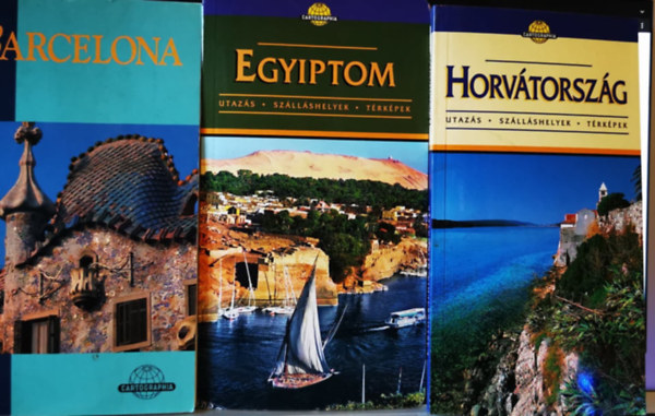 (ism. szerző) - Horvátország + Barcelona + Egyiptom 3db