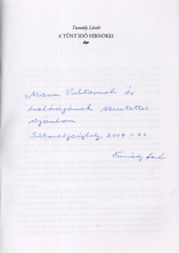 Tusn�dy L�szl� - A t�nt id� h�rn�kei