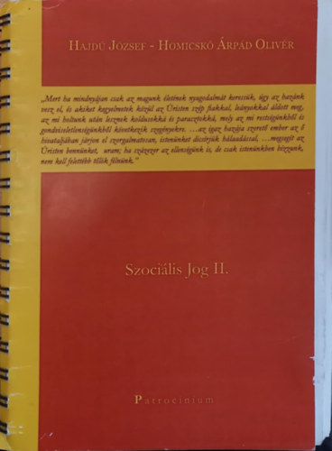 Hajd Jzsef; Homicsk rpd; Kun Attila - Szocilis jog II.