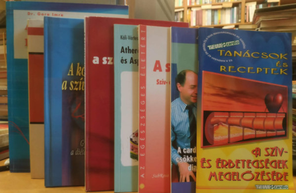 Dr. Pados Gyula K�li-V�rtes-Tonelli - Dr. Dr. V�radi Andr�s, Dr. Szabolcs Paula, Dr. Rob Myers, Dr. Gara Imre Audikovszky M�ria - 8 db sz�vdobban�s: Atherothrombosis �s Aspirin protect; Sz�vbetegs�gek; �szint�n a sz�vinfarktusr�l; A sz�v sokat �r; A cardiovascularis kock�zat cs�kkent�s�nek lehet�s�gei diabetes mellitusban; Tan�csok �s receptek a sz�v- �s �
