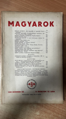 Juhász Géza (szerk.) - Magyarok 1946 december hó - II. évfolyam 12. szám