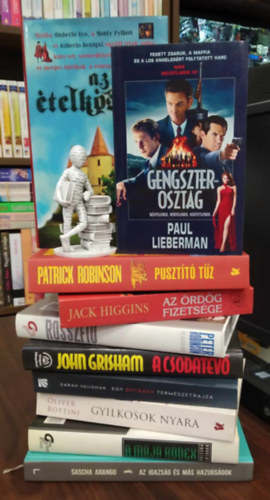 Peter Robinson, Sarah Vaughan, Douglas Preston, Paul Lieberman, Jack Higgins, Oliver Bottini, Ugo di Fonte John Grisham - 10 db-os KNYVMENT AJNLAT, krimi: Az telkstol+ Az igazsg s ms hazugsgok+ Gengszterosztag+ A maja kdex+ Gyilkosok nyara+ Egy botrny termszetrajza+ Pusztt tz+ Rosszfi+ A csodatv+ Az rdg fizetsge