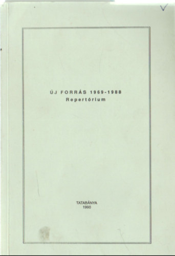 Tapolcain Dr. Sray Szab va szerk. - j forrs 1969-1988 Repertrium