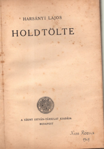 Harsnyi Lajos - Holdtlte
