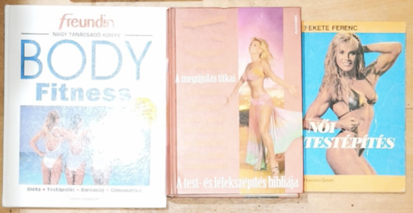 Bíró Ica, Fekete Ferenc Nagy Csaba (szerk.) - 3db női testápolással, testépítéssel, egészséggel kapcsolatos mű - Body Fitness - Freundin nagy tanácsadó könyv (Anticellulitisz program), A megújulás titka-A test- és lélekszépítés bibliája, Női testépítés