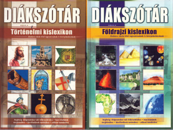 2 db Diákszótár: Történelmi kislexikon - Földrajzi kislexikon