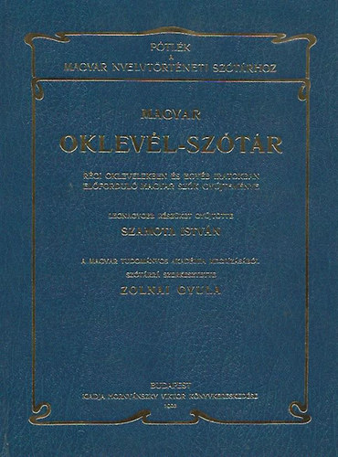 Zolnai Gyula  (szerk.) - Magyar oklevl-sztr