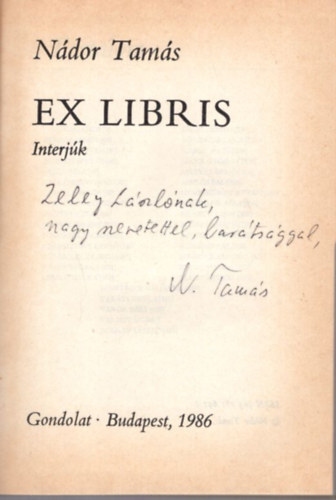 Ndor Tams - Ex libris - dediklt