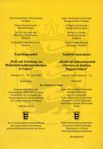 Wahl und Gründung von Minderheitenselbstverwaltungen in Ungarn" - Expertgespräch / ,,Kisebbségi önkormányzatok választása és alapítása Magyarországon" - ,,Szakértői tanácskozás