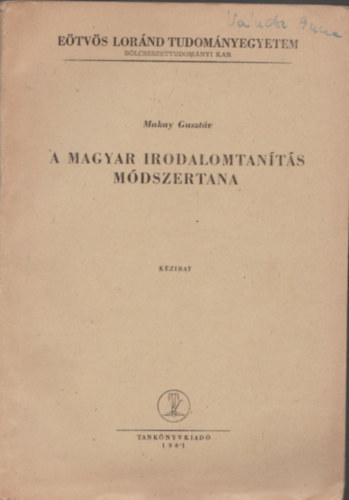 A magyar irodalomtants mdszertana