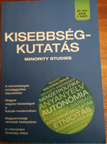 Cholonky Olga Cholonky Gyz - Kisebbsgkutats (Minority Studies) 27. vf., 2018. vi 1. szm