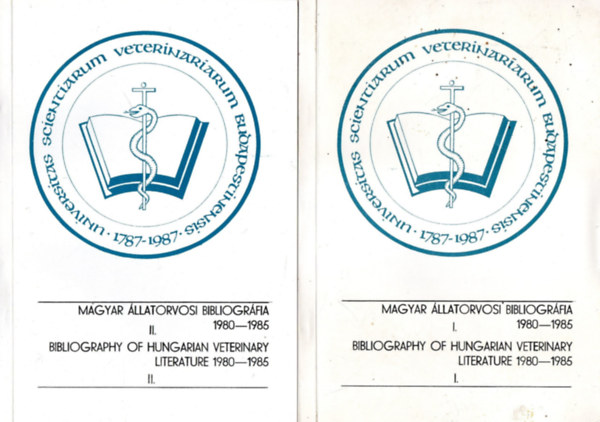 dr. Vet�si Ferenc  (szerk.) Bakonyi Ferencn� (szerk.) - Magyar �llatorvosi bibliogr�fia 1980-1985 I-II.