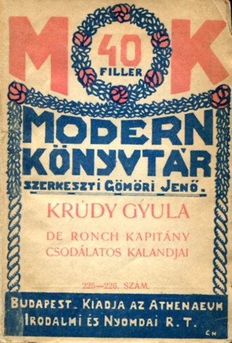 Krdy Gyula - De Ronch Kapitny Csodlatos Kalandjai