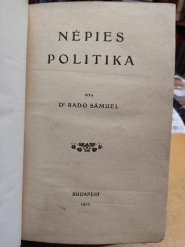 dr. Rad Smuel - Npies politika