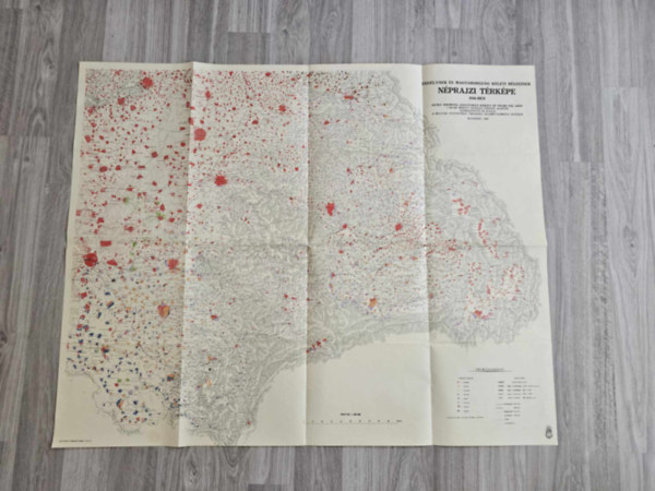 Erdlynek s Magyarorszg keleti rszeinek nprajzi trkpe az 1930-1939. vi npszmllsok alapjn