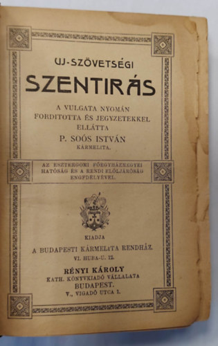P. So�s Istv�n - Uj-sz�vets�gi szentir�s a vulgata nyom�n