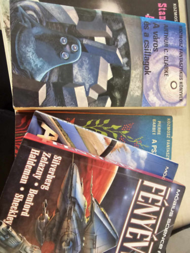 Pierre Barbet, Lem Stanislaw, Gene Wolfe Wizner Vg Balzs, Silverberg-Zelazny-Benford-Haldeman-Sheckley Arthur C. Clarke - 5db scifi KNYVMENT AJNLAT: A psziborgok lmai + A vros s a csillagok+ Az r hangja+ A pilta, Hallsziget+ Fnyvek