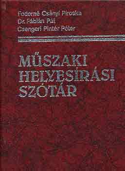Dr. Fbin Pl-Csengeri Pintr - Mszaki helyesrsi sztr
