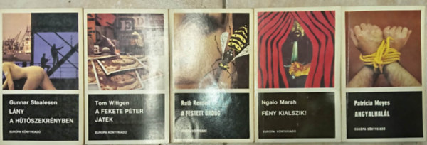 Ngaio Marsh, Ruth Rendell, Tom Wittgen, Gunnar Staalesen Patricia Moyes - (5db) Fekete K�nyvek krimi k�nyvcsomag: Angyalhal�l / F�ny kialszik! / Festett �rd�g / A fekete p�ter j�t�k / L�ny a h�t�szekr�nyben