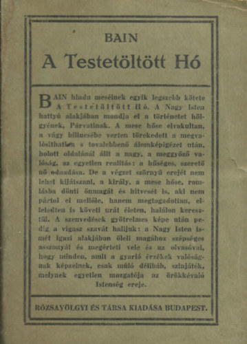 F. W. Bain - A testetlttt h HINDU ELBESZLS A SZANSZKRIT KZIRAT NYOMN