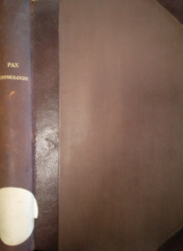 Dr. Ferdinand Pax - Morphologie der Pflanzen - Der Bl�tenmmorphologie ( Mit Besonderer Ber�cksichtigung )