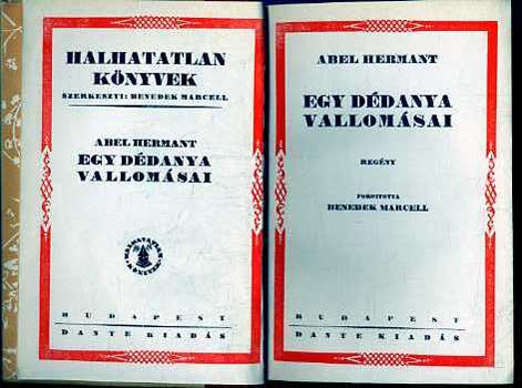 Abel Hermant - Egy d�danya vallom�sai