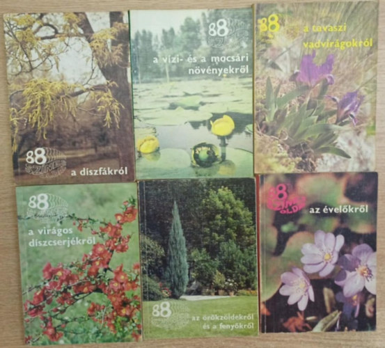Dr. Schmidt Gábor - 6 db növényes kötet a 88 színes oldal sorozatból
