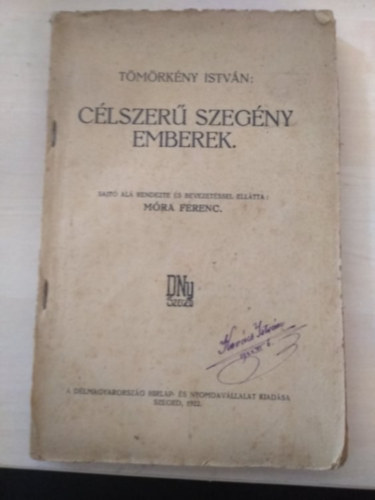 Tmrknyi Istvn - Clszer szegny emberek