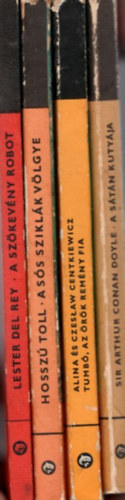 Hossz Toll, Alina s Czeslaw Centkiewitz, Sir Arthur Conan Doyle Lester del Rey - 4 db Delfin knyv: A stn kutyja + Tumb, az rk remny fia +A ss sziklk vlgye + A szkevny robot