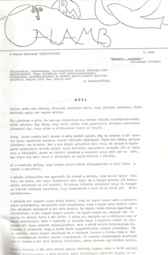 Galamb 1988. november (1. sz�m ) - 1989. augusztus ) ( 6 sz�m egy�tt )