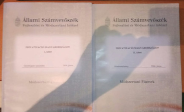 Dr. Dr. habil Kovcs rpd Bger Gusztv - Privatizci Magyarorszgon I. + II. ktet - sszefoglal tanulmny jnius - Mdszertani fzetek