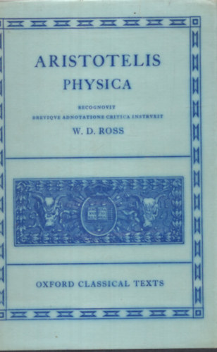 W. D. Ross  (editor) - Aristotelis Physica