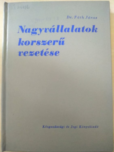 Nagyvllalatok korszer vezetse