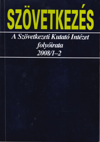 Dr. Pl Jzsef - Szvetkezs - A Szvetkezeti Kutat Intzet folyirata 2008/1-2