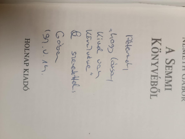 Dr. Nmeth Gbor - A semmi knyvbl
