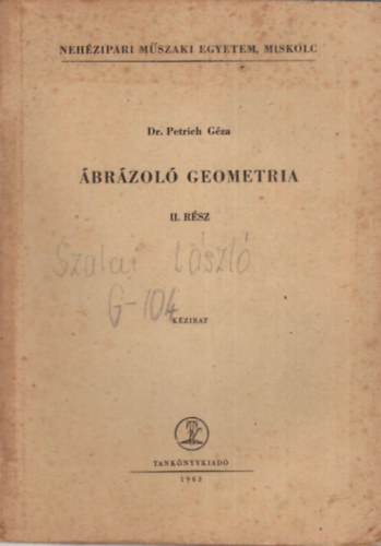 Dr. Petrich Gza - brzol geometria II. rsz
